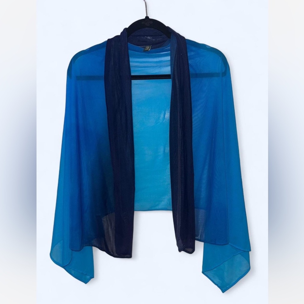 Lauren Ralph Lauren Swim blue and navy ombré mesh coverup